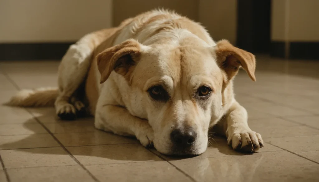 chien vomit jaune mousse